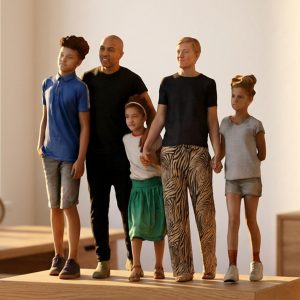 Custom 3D printed family figurine by OnlyKids
