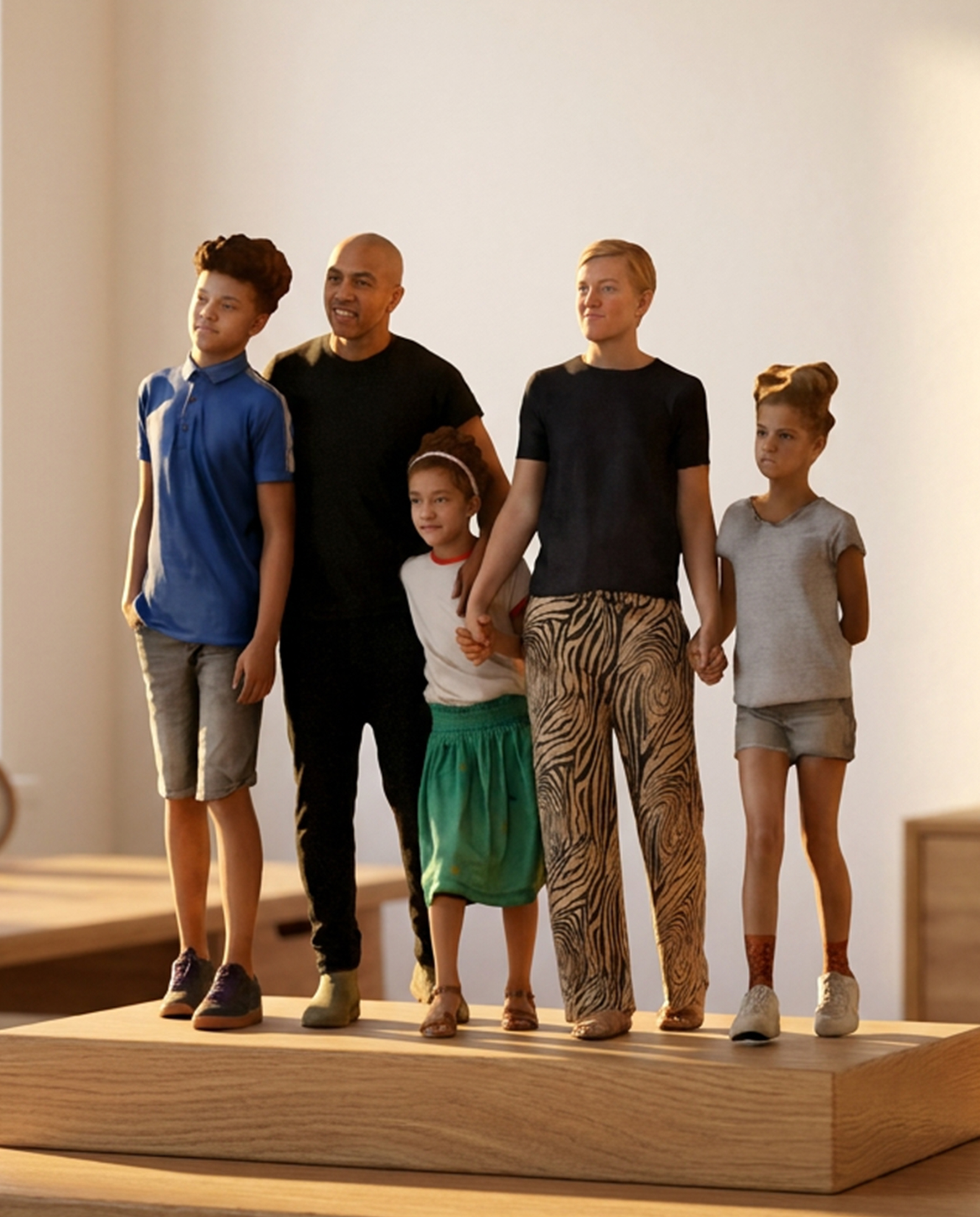 Custom 3D printed family figurine by OnlyKids